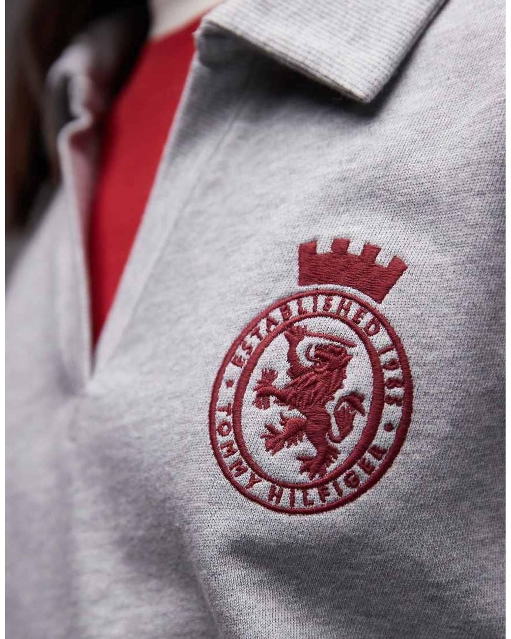 Tommy Hilfiger Gray Crest Lounge Sweatshirt