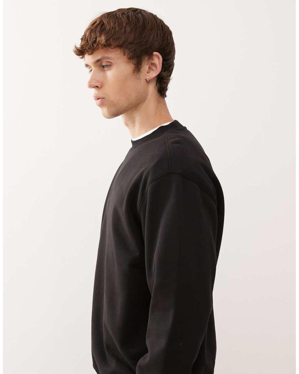 Weekday Black Classic Fit Sweatshirt for men