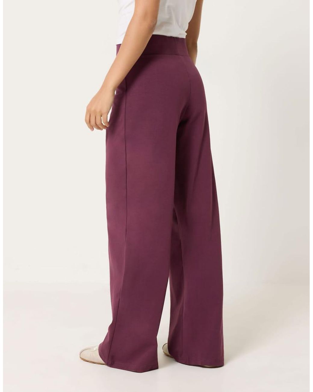 PixieGirl Purple Petite Wide Leg Yoga Pants