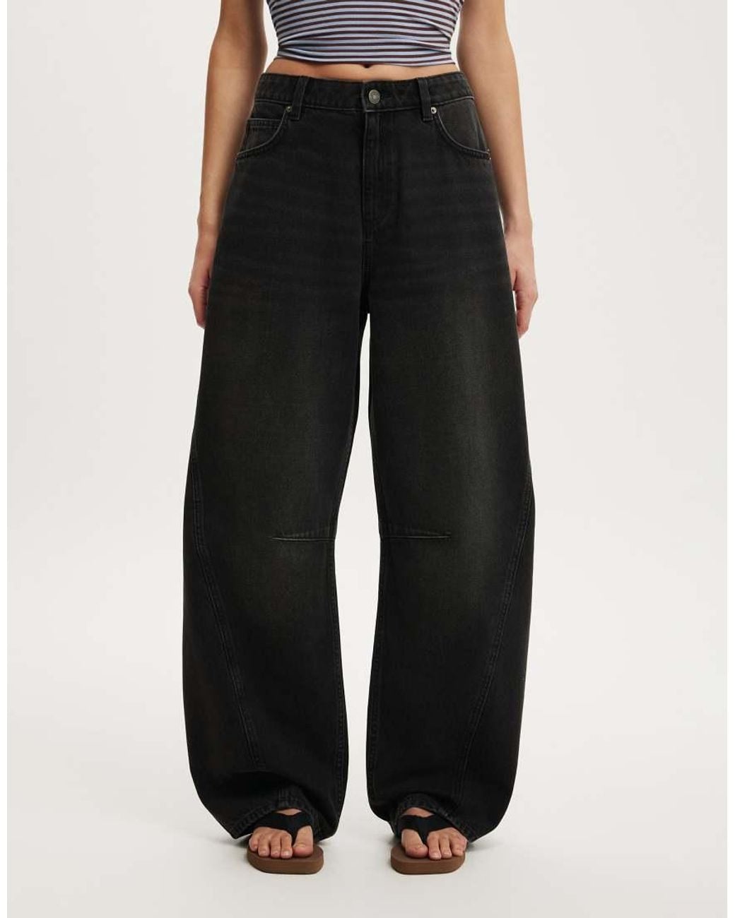 Cotton On White Barrel Jean