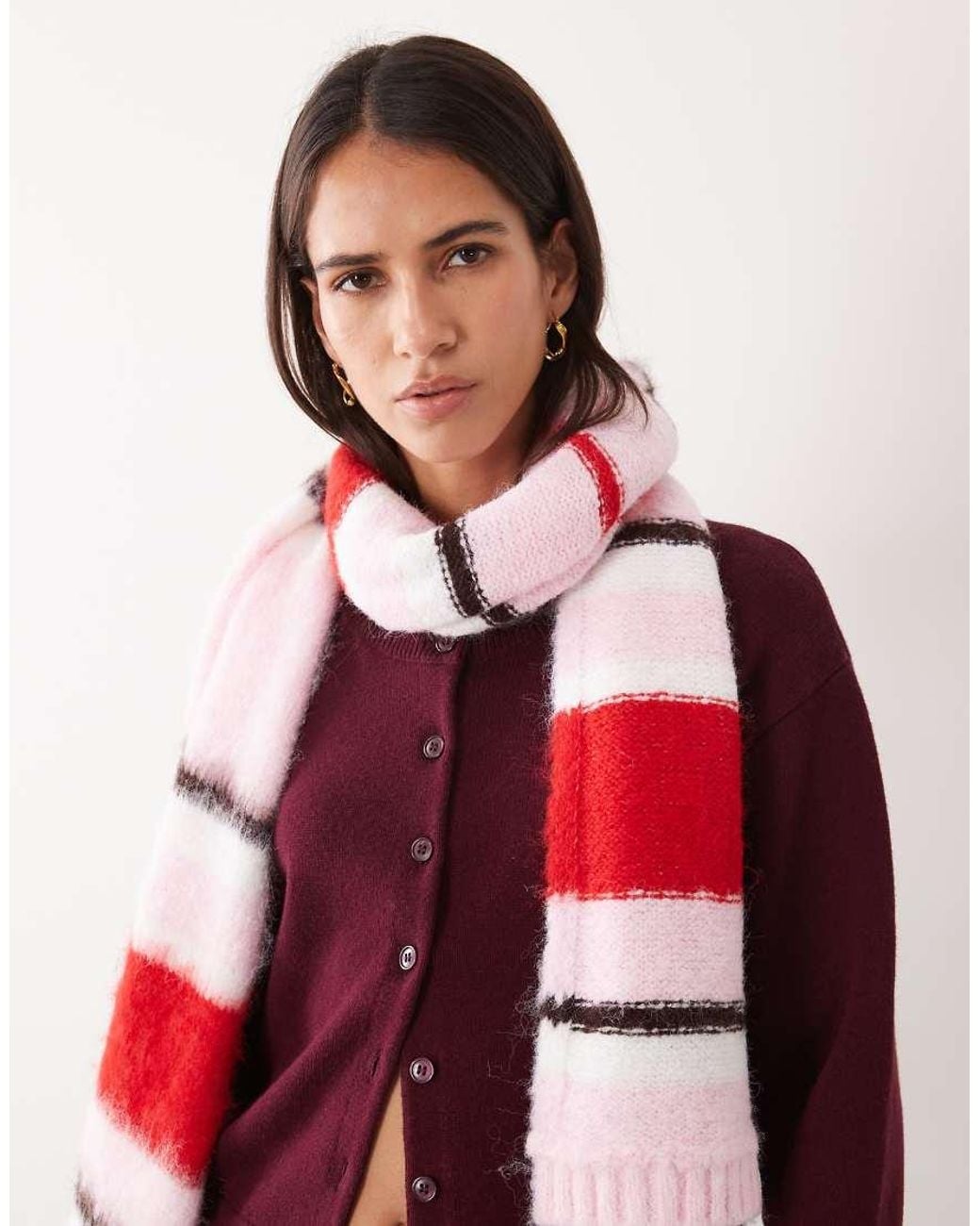ASOS Red Knitted Scarf