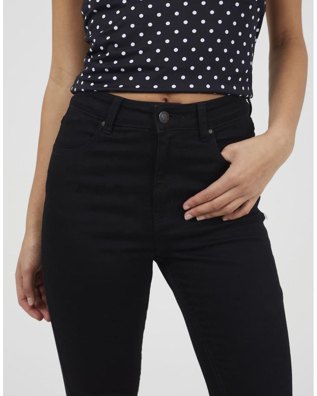 Brave Soul Blue High Waist Skinny Jeans