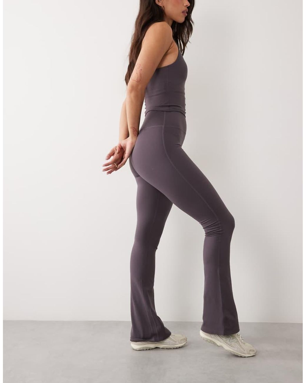 4505 Gray Hourglass Icon High Waist Slim Kick Yoga legging