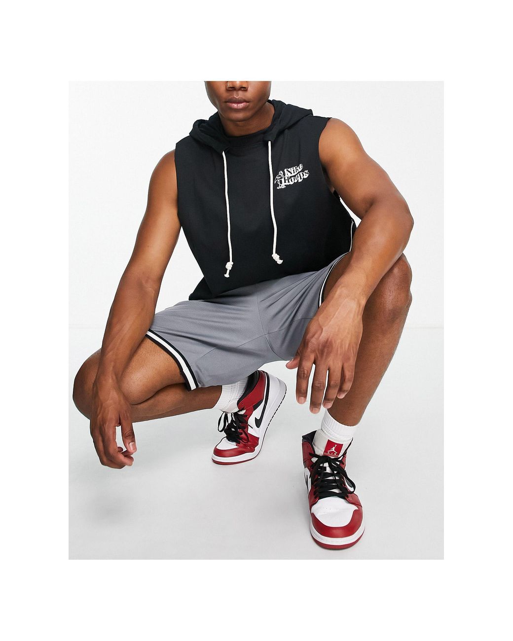 Nike Dri-fit Sleeveless Hoodie in Gray for Men