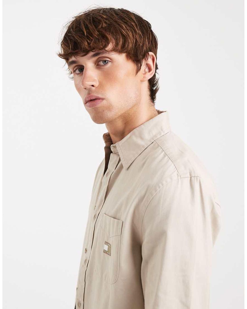 Tommy Hilfiger Natural Relaxed Washed Shirt for men