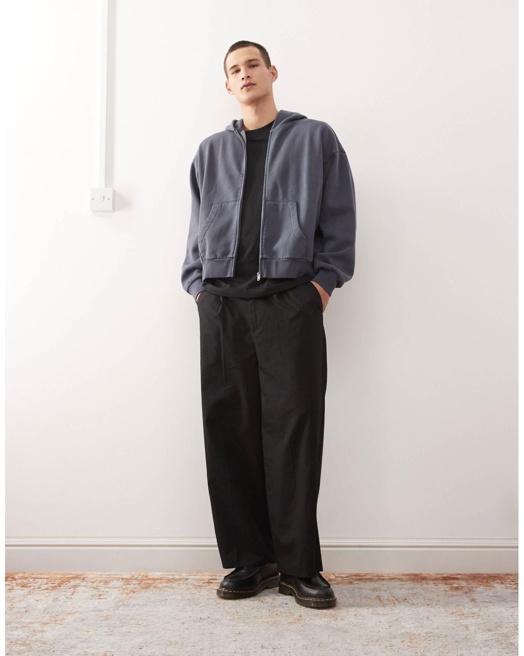 Weekday – fleece-kapuzenpullover in Blue für Herren