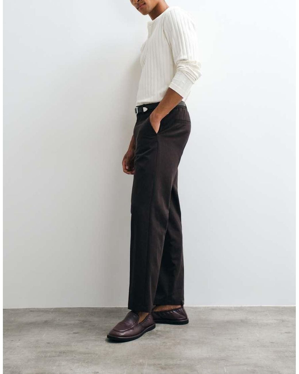 ARKET Black Pue Cotton Pintuck Trouser for men