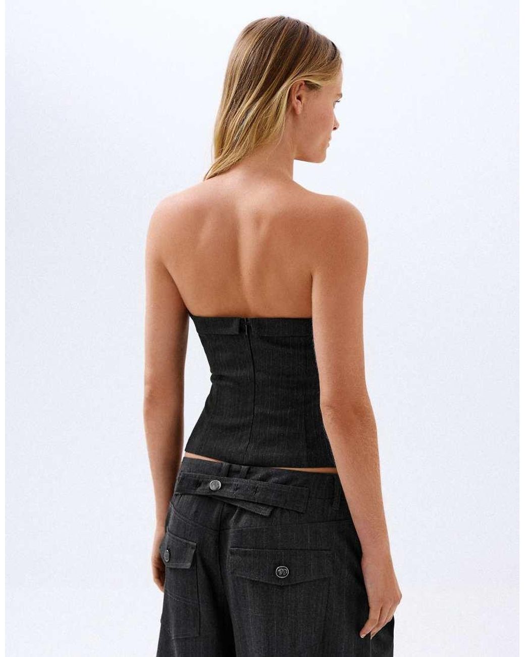 Bershka Black Bandeau Top
