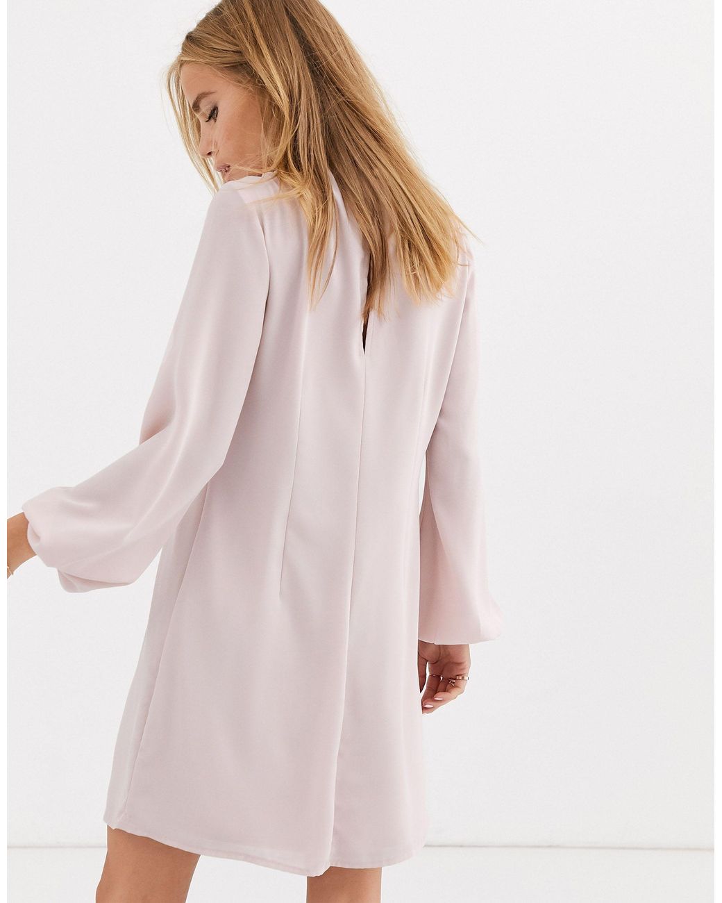 lipsy embellished pleated cuff shift dress