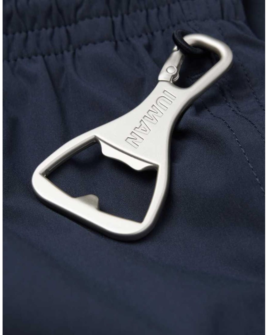 Intimissimi Blue Long Solid-Colour Swim Trunks for men