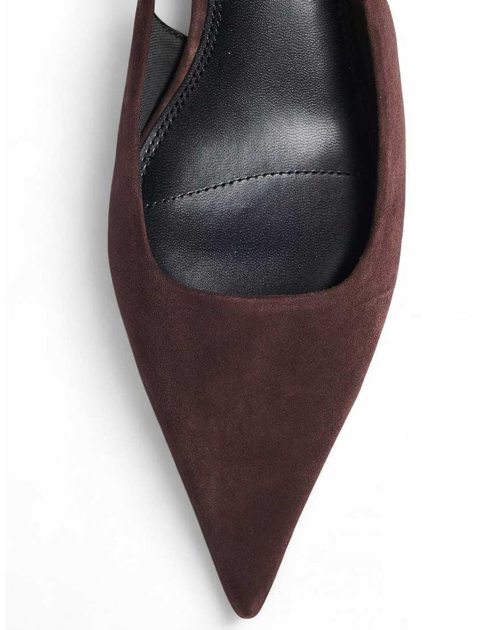 NA-KD Black Suede Slingback Pumps