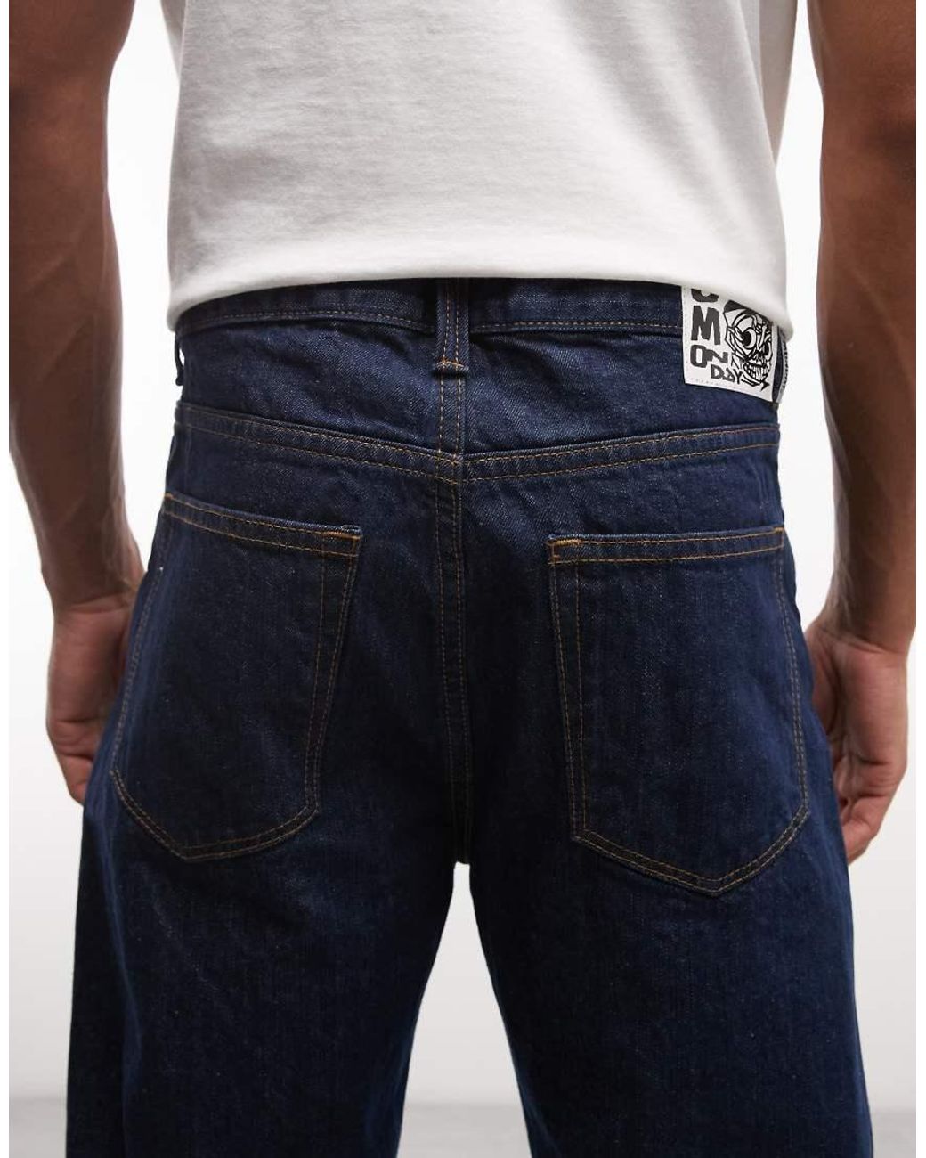 Cheap Monday Blue Boo Bootleg Rigid Bootcut Jeans for men