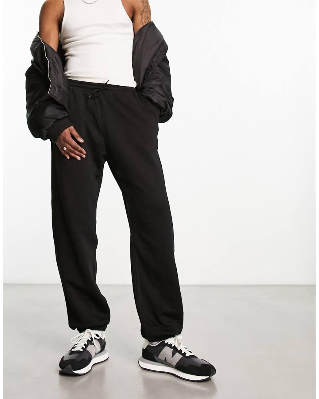 Weekday Black Standard Joggers for men
