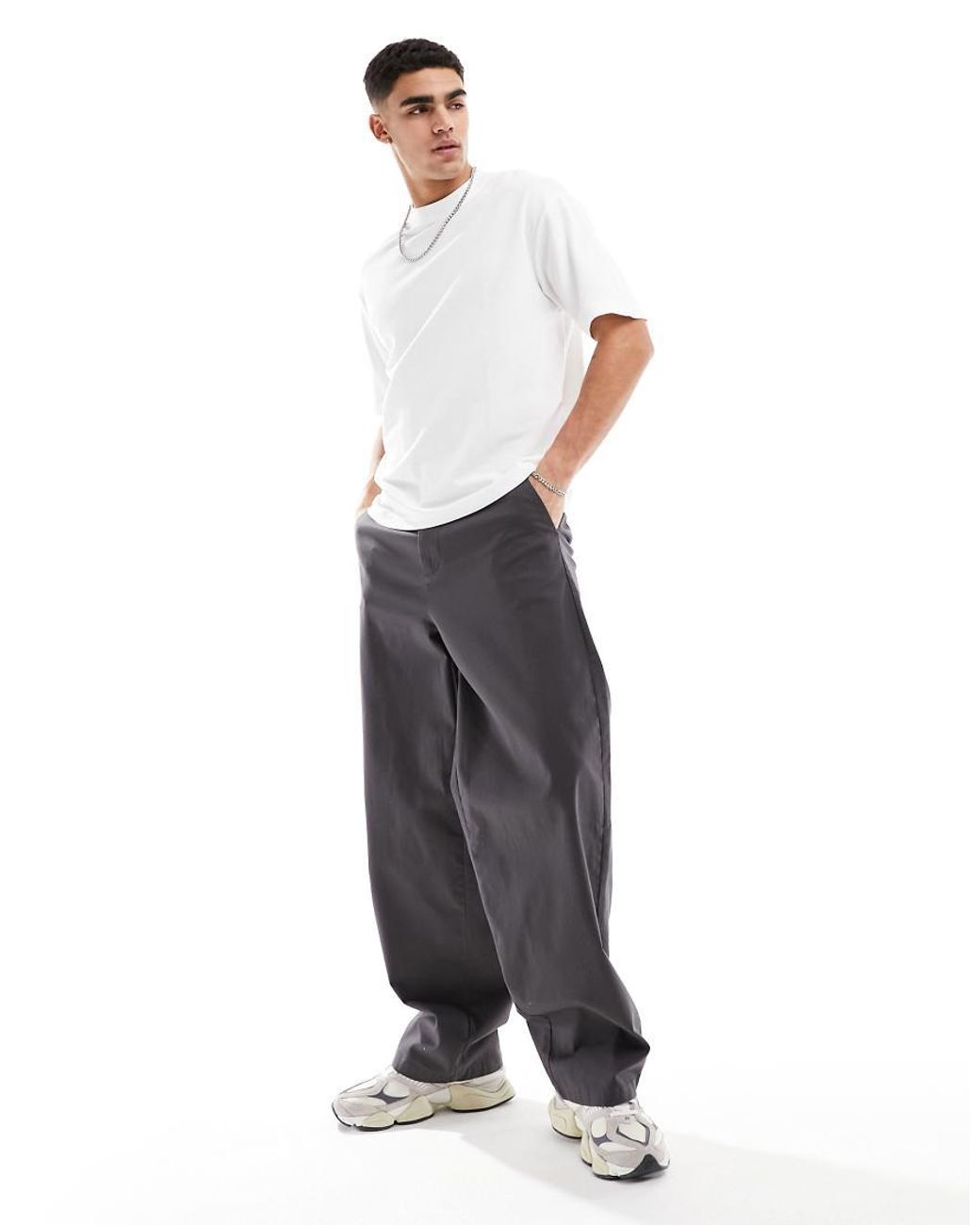 SELECTED White Oversized Boxy T-shirt for men