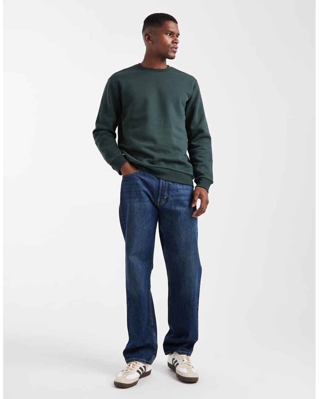 Only & Sons Blue Crew Neck Sweatshirt for men