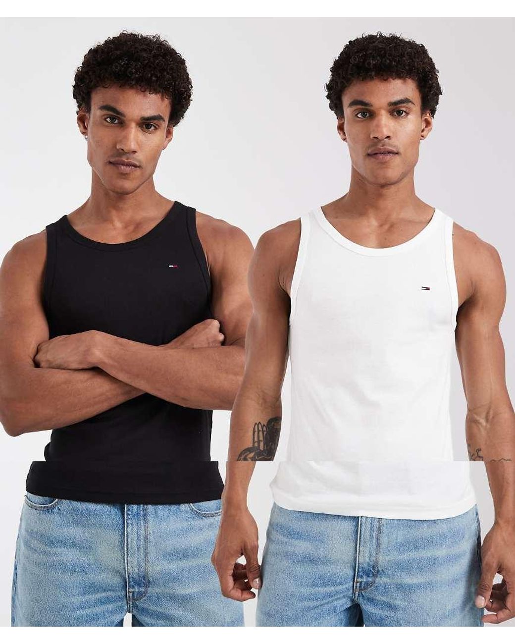Tommy Hilfiger White 2-Pack Slim Fit Vests for men