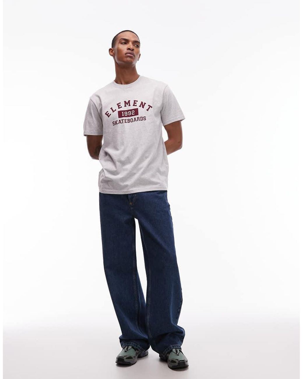 Element Blue Home Team Varsity Logo T-shirt for men