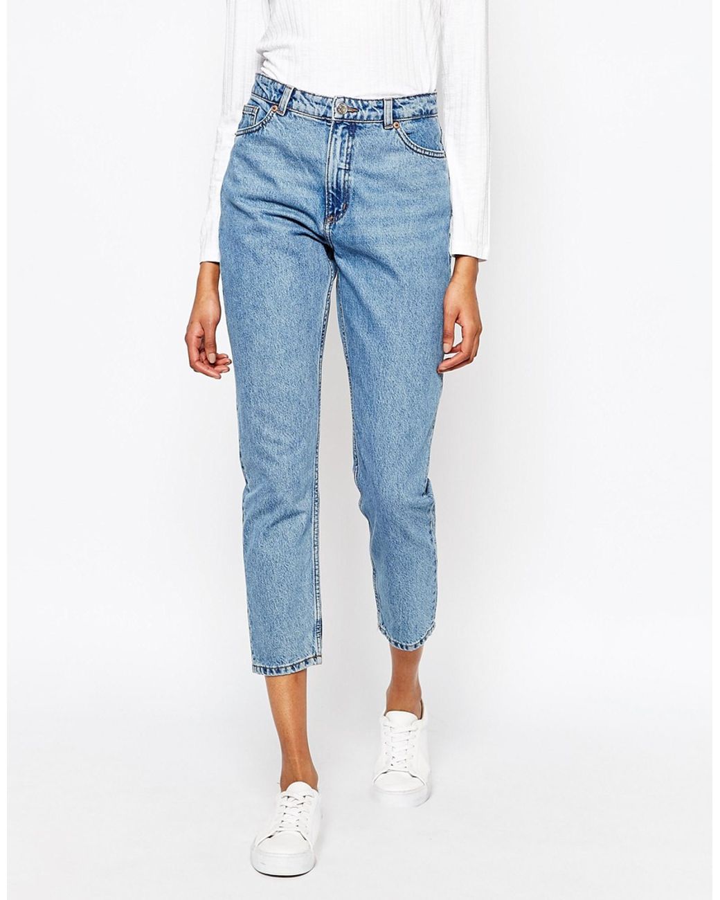 periskop Udøve sport and Monki Relaxed High Waist Jeans in Blue | Lyst