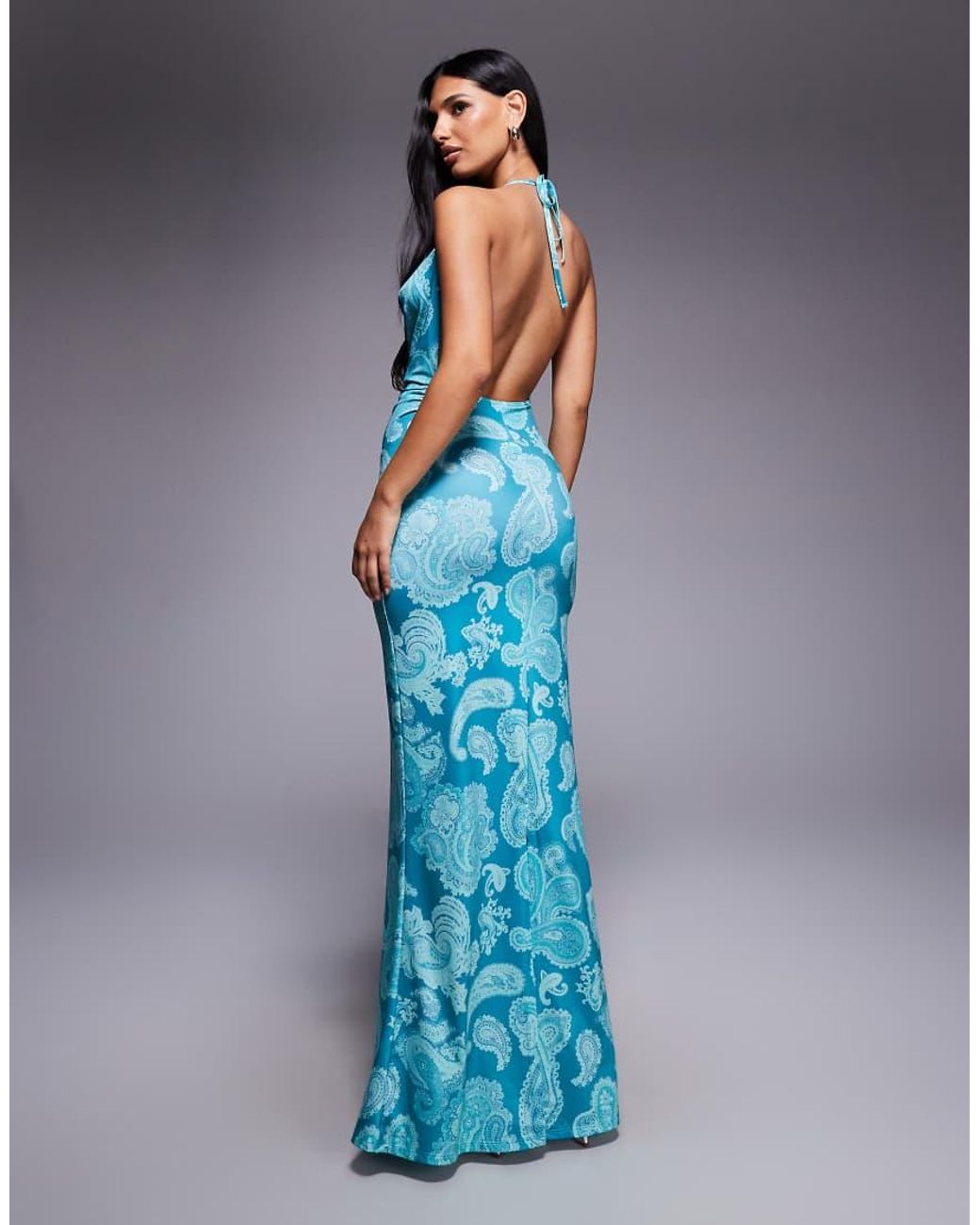 South Beach Blue Halterneck Beach Maxi Dress