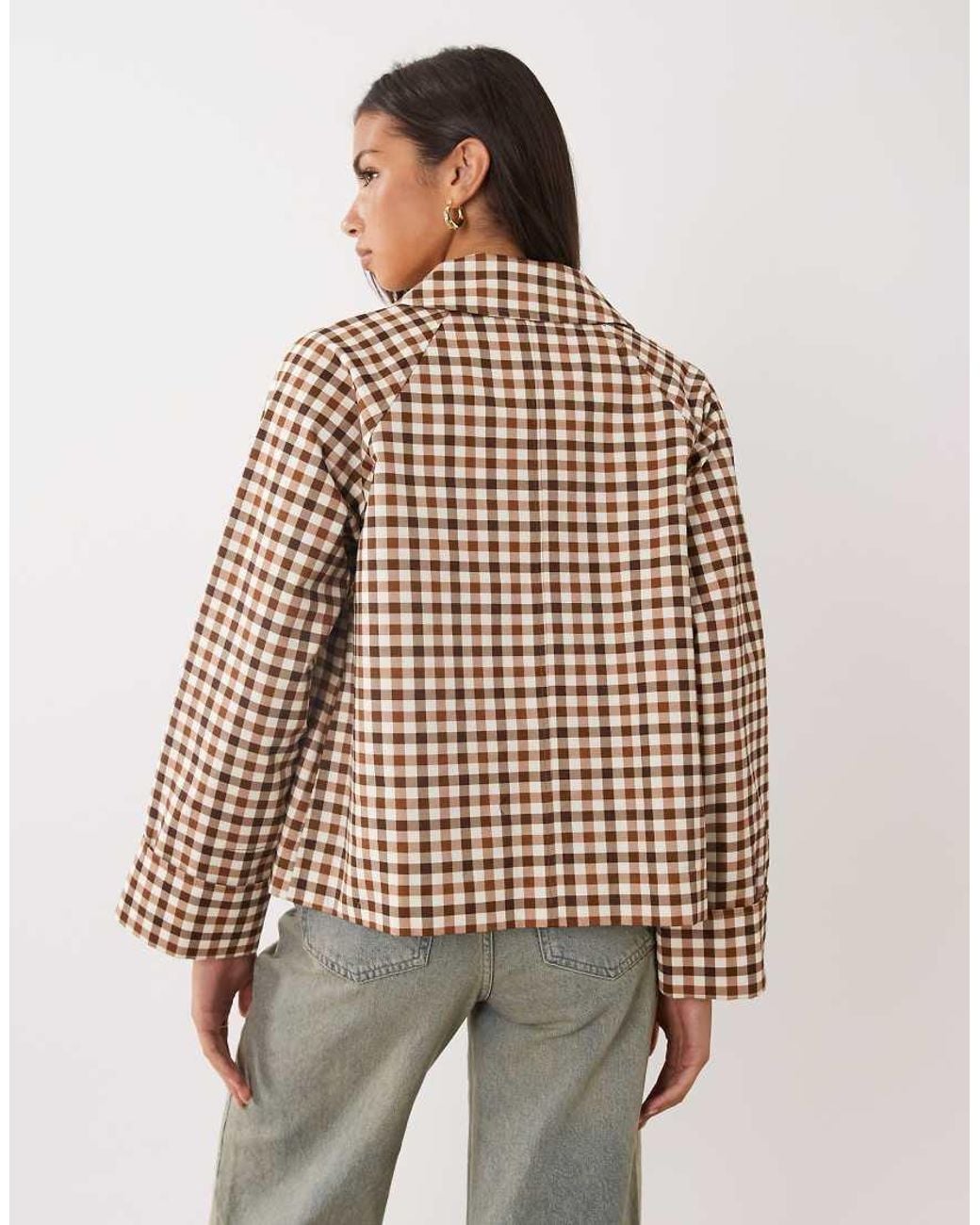Nobody's Child Natural Oyanti Cotton Button Down Collared Swing Jacket