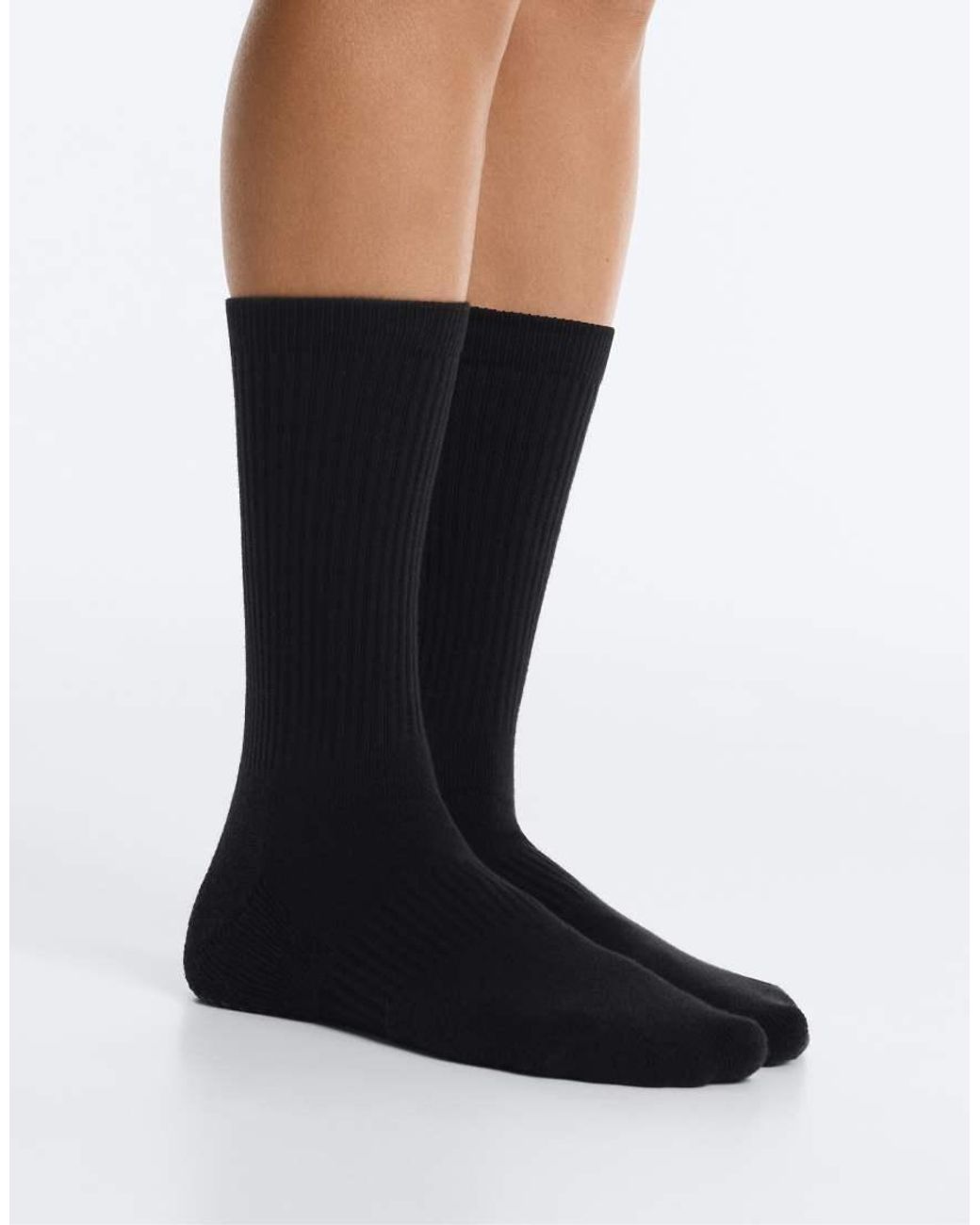 Oysho White 2 Pairs Of Classic Cotton Blend Yoga And Pilates Socks