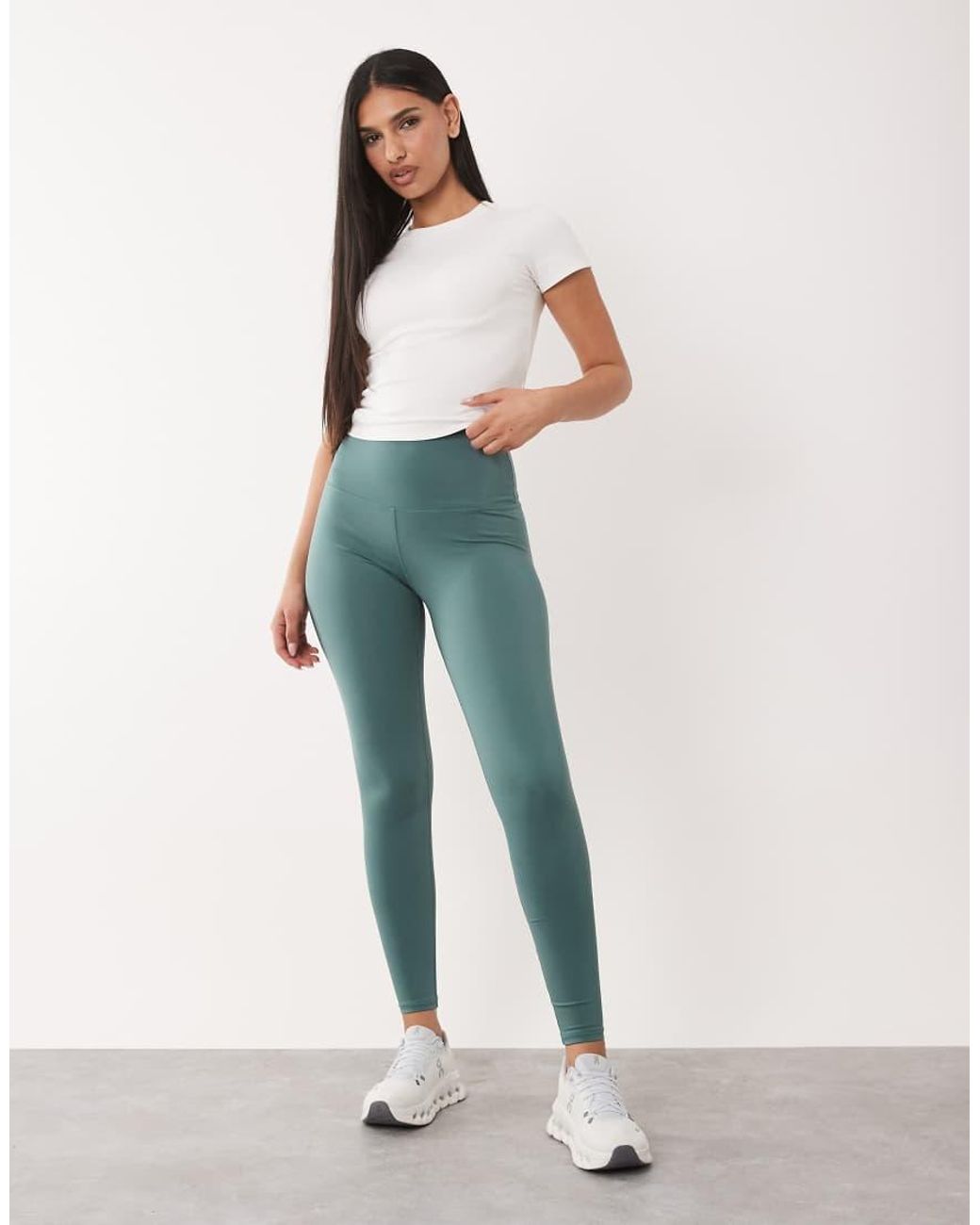 4505 Green Hourglass Icon Active Booty Sculpt High Waist Gym leggings With Inner Pocket