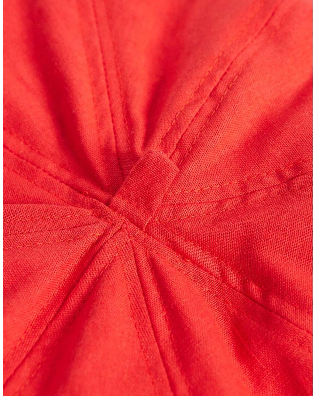 ASOS Red Causal Cotton Beret