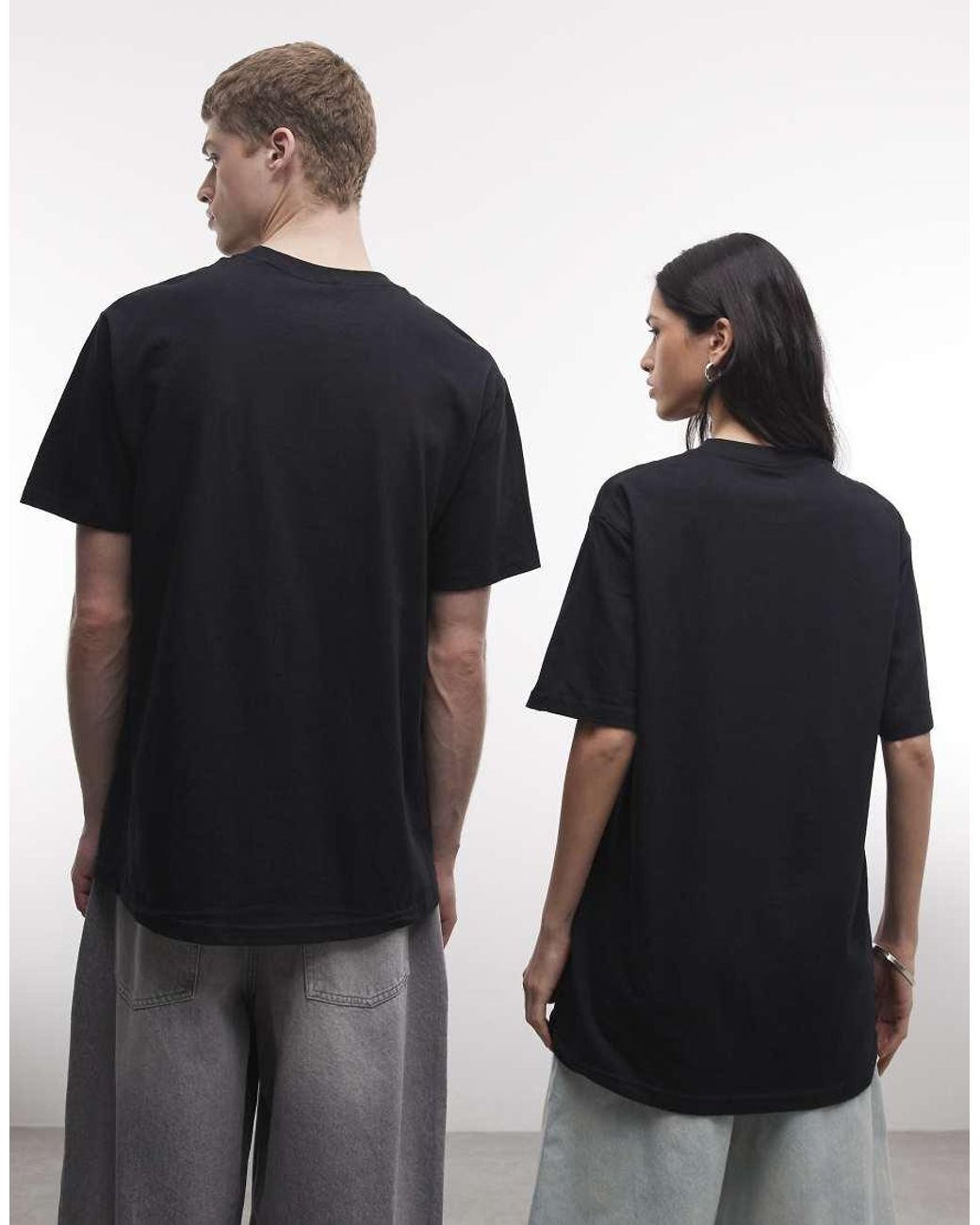 PRNT Black Fifa World Cup Canada Mascot Relaxed Fit T-Shirt