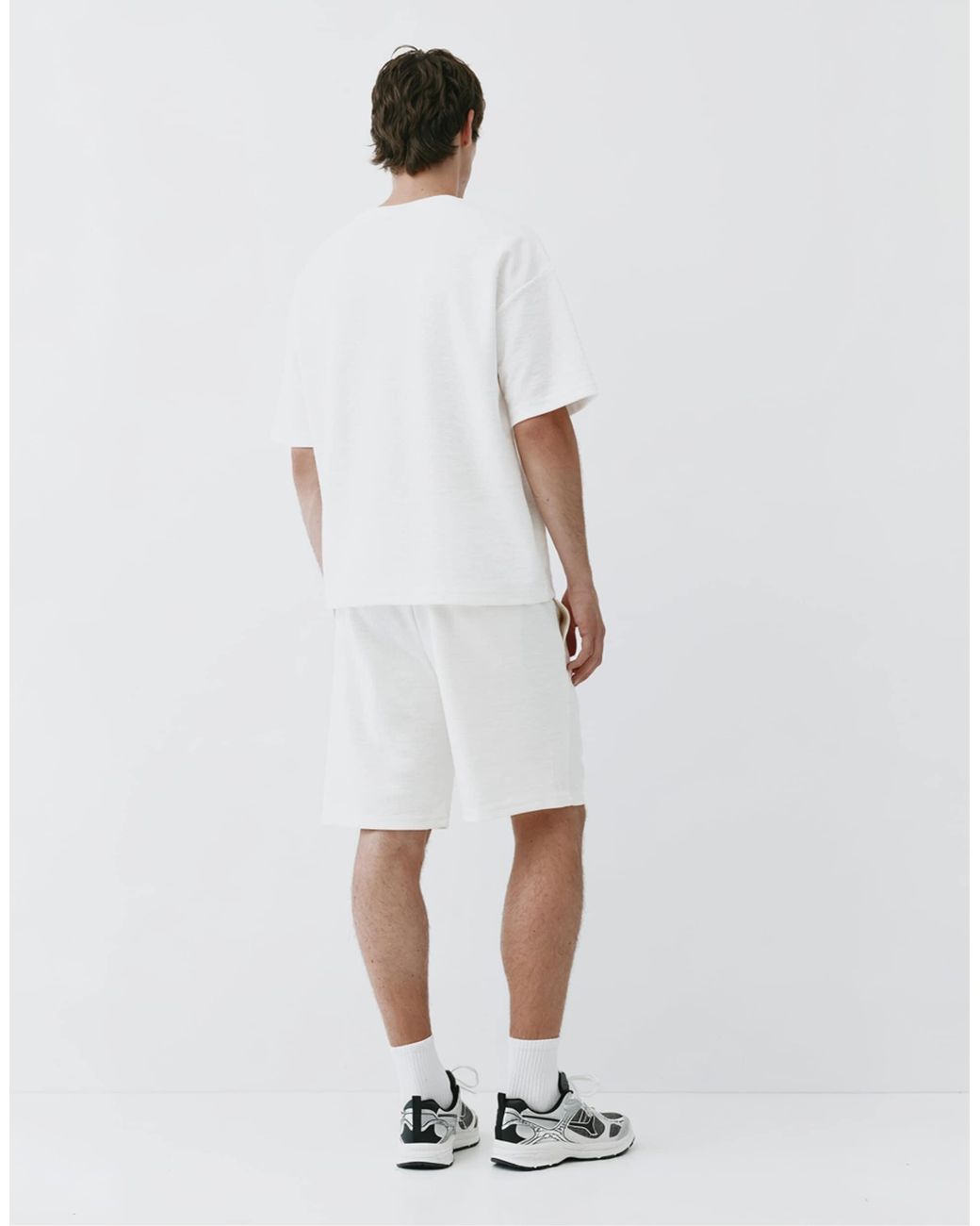 Bermuda décontracté - cassé Pull&Bear pour homme en coloris White