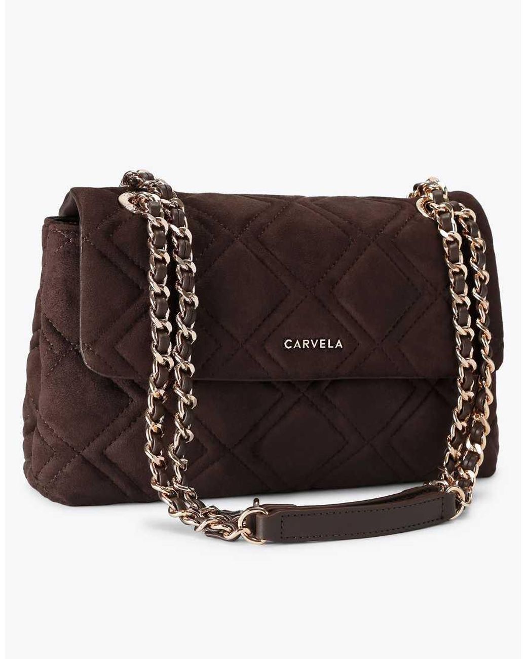 Carvela Kurt Geiger Brown Large Rosa Chain Shoulder Bag