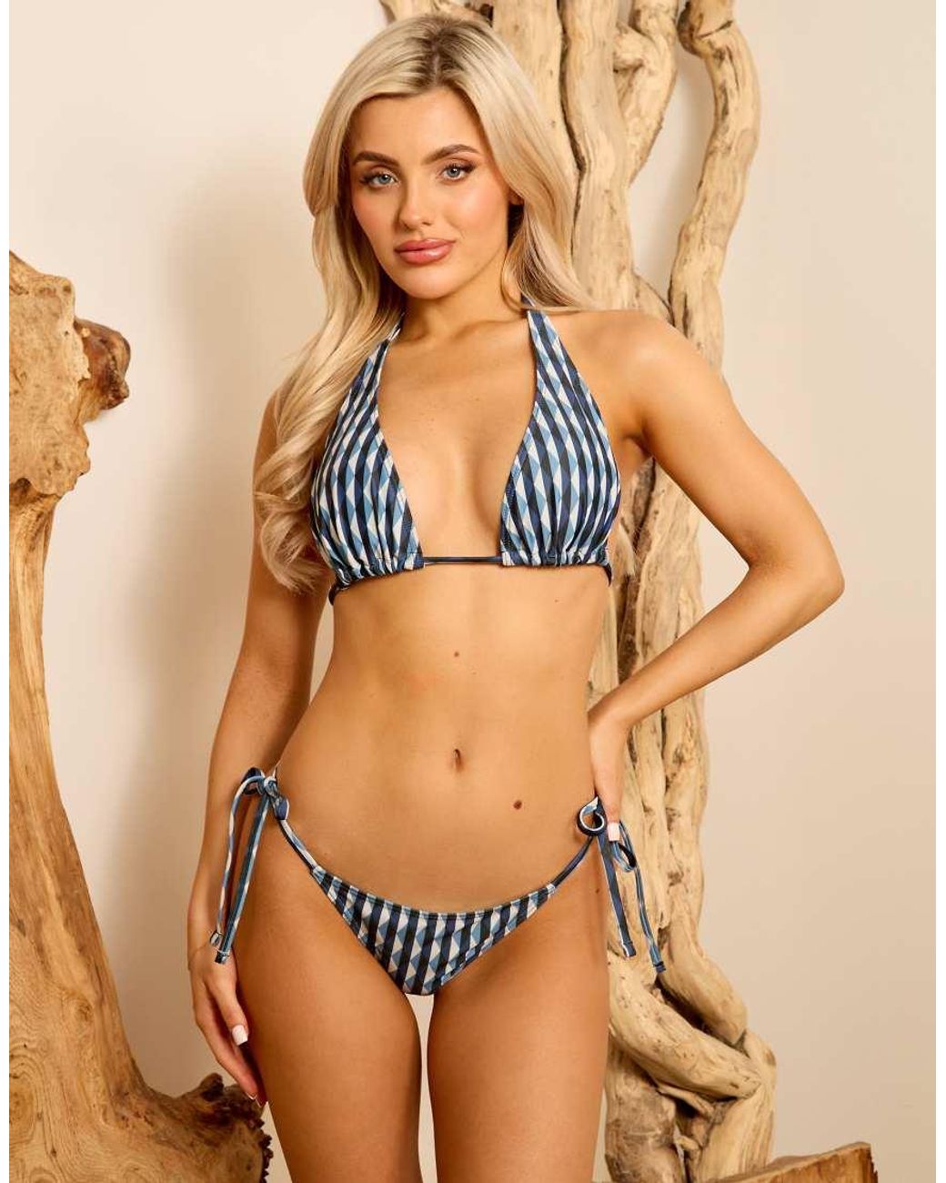 Wolf & Whistle Blue X Isabella Whittingham Apex Triangle Bikini Top
