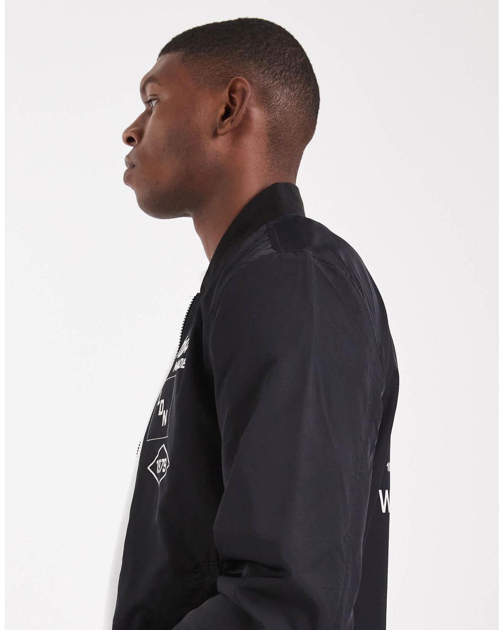 ASOS – leichte bomberjacke in Black für Herren