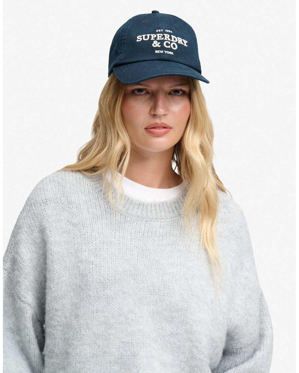 Superdry Blue Company Logo Baseball Cap
