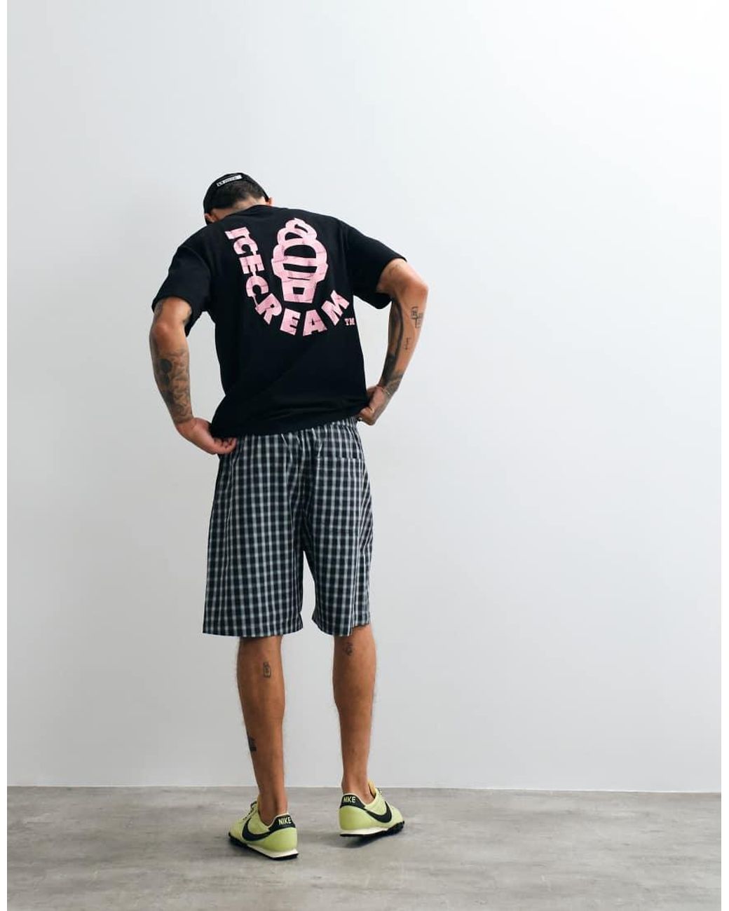ICECREAM Blue Waffle Cone Back Print T-Shirt for men
