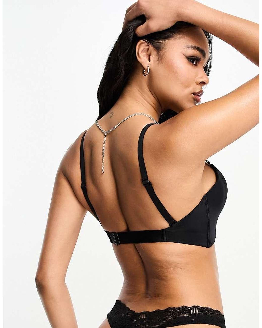 Wonderbra Black Ultimate Plunge Strapless Bra