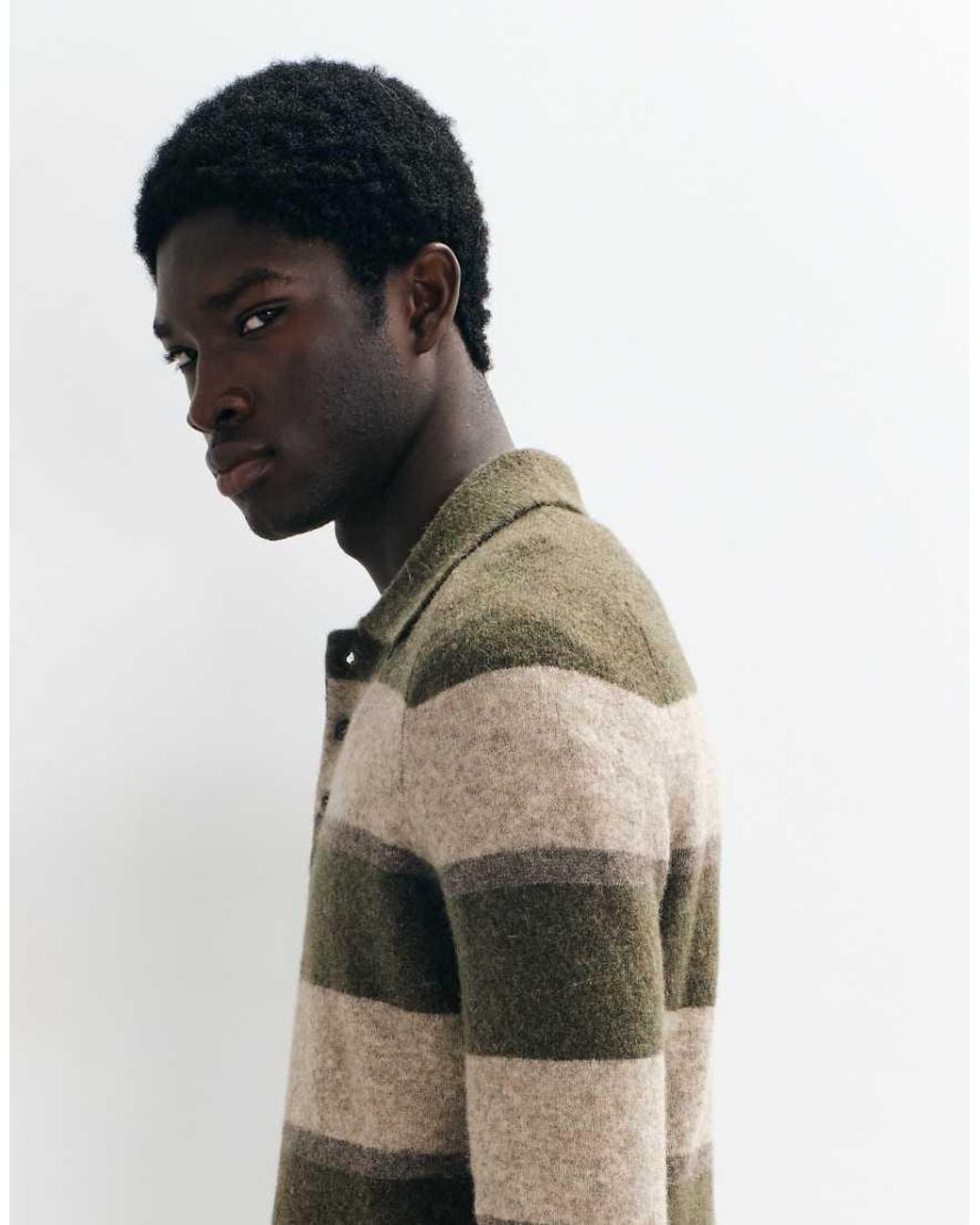 Mango Black Knitted Polo Jumper for men