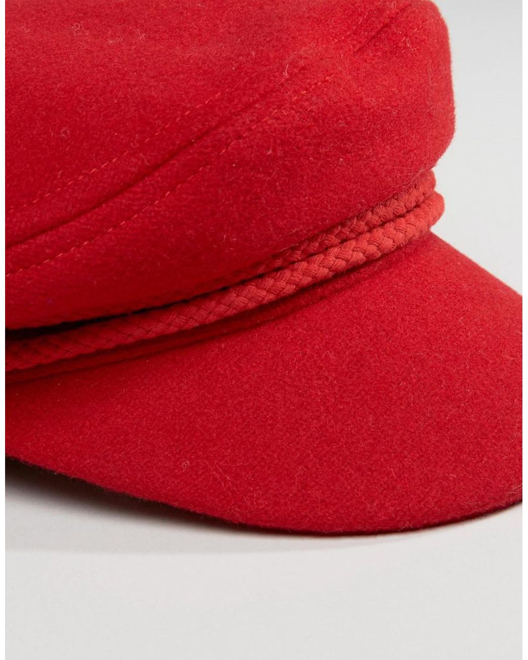 Brixton Wool Baker Boy Hat In Red | Lyst