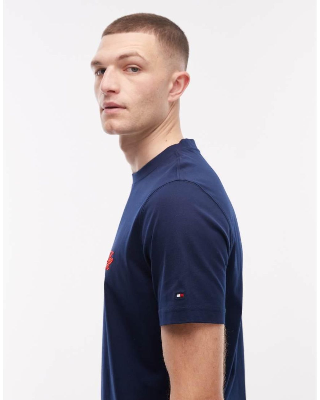 Tommy Hilfiger Blue Script Monogram T-Shirt for men