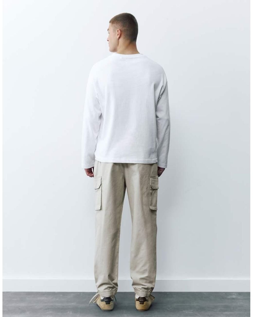 Pull&Bear Gray Cargo joggers for men