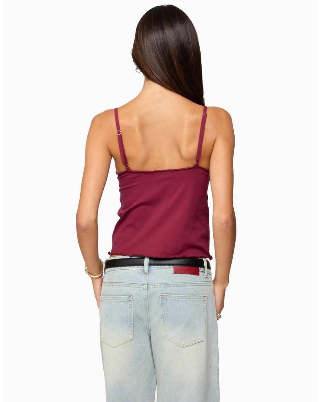 Edikted Red Glendon Babydoll Top
