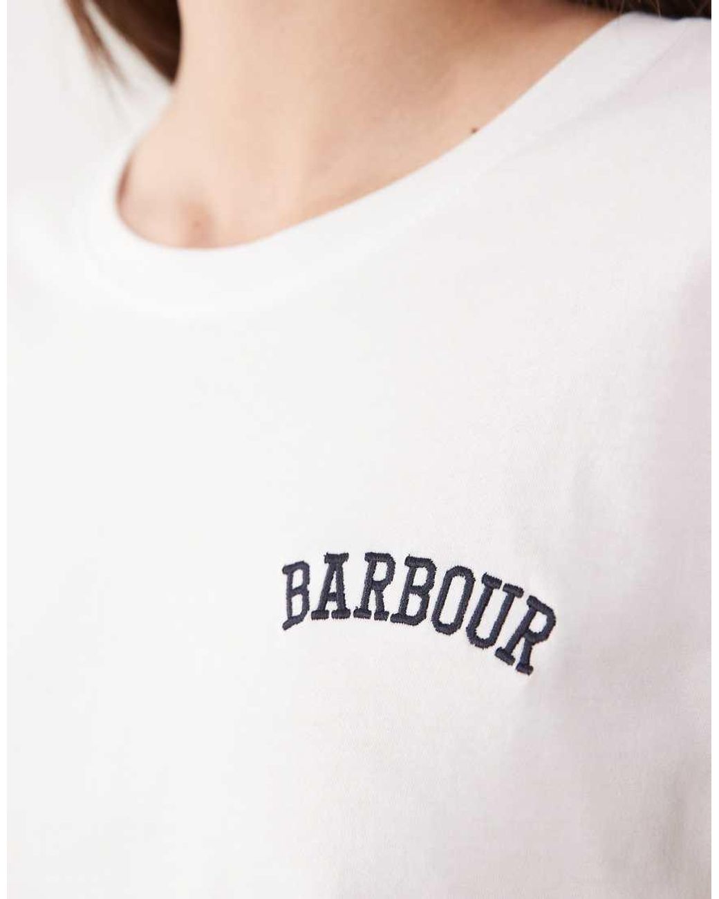 Barbour White Bede Relaxed Logo T-shirt