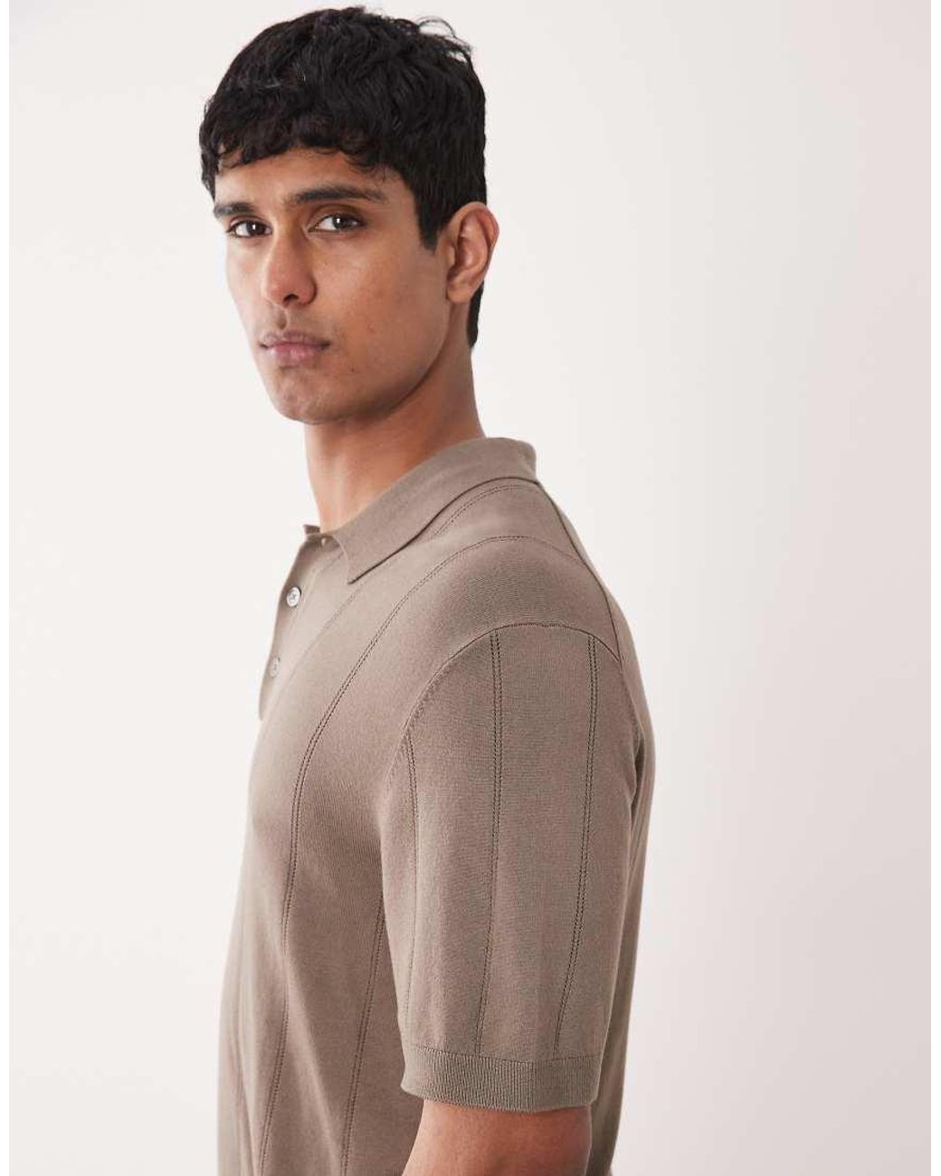 Jack & Jones Brown Premium Knitted Polo for men