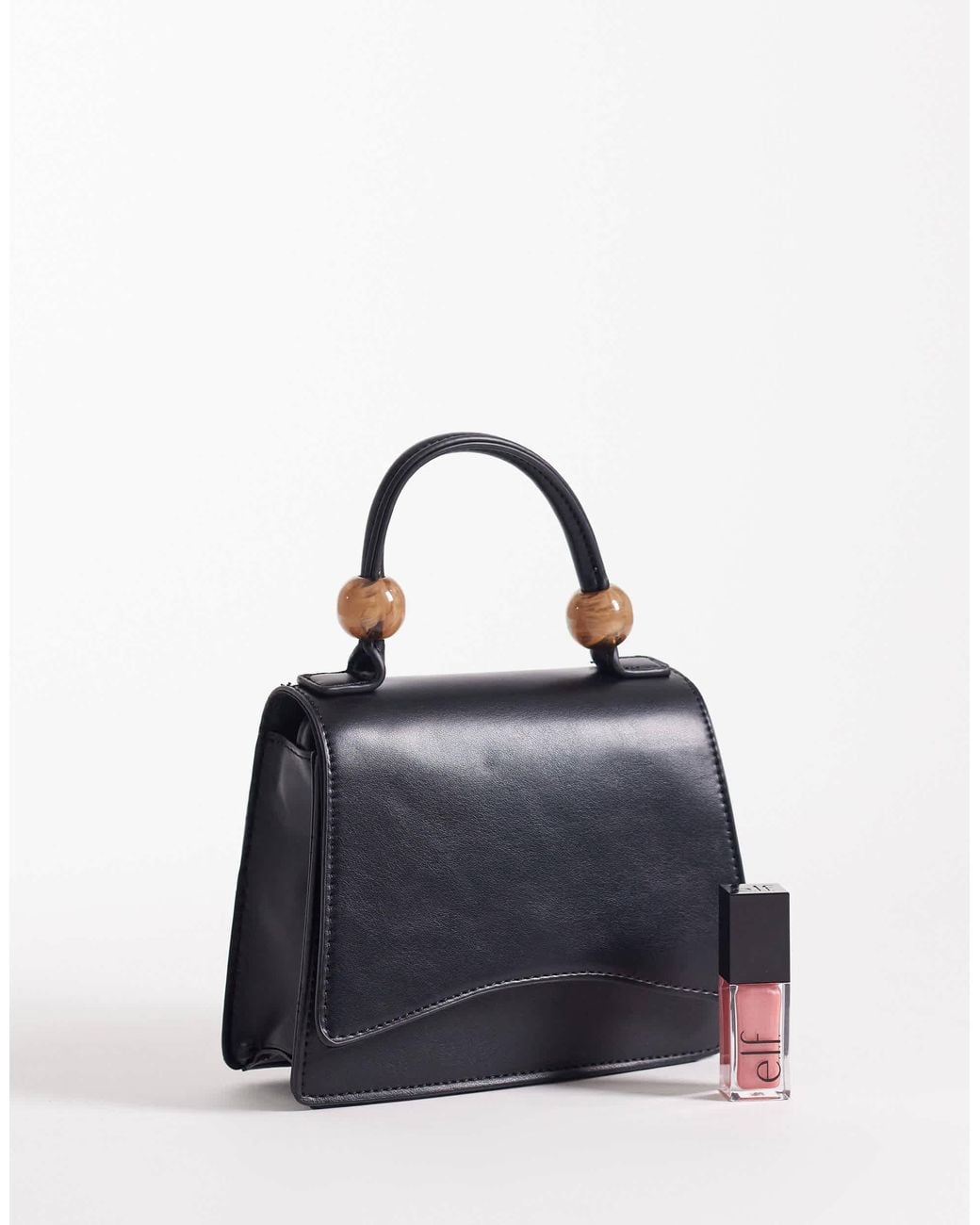 ASOS Natural Resin Ball Top Handle Crossbody Bag With Detachable Strap