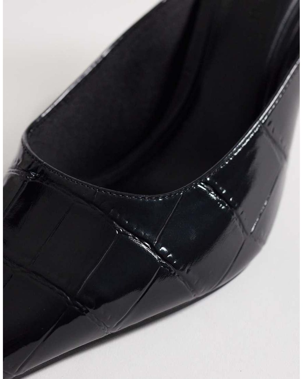 ASOS Black Sophie Mid Heeled Mules