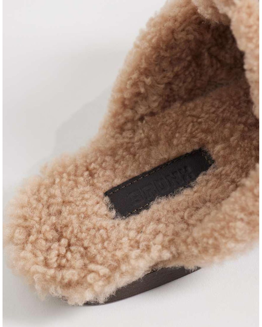 Bronx Green Jaxx-ie Slip On Furry Mules