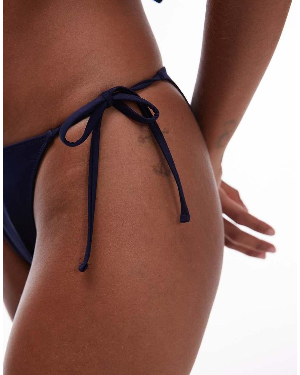 ARKET Blue Mix & Match Tie Tanga Bikini Bottom