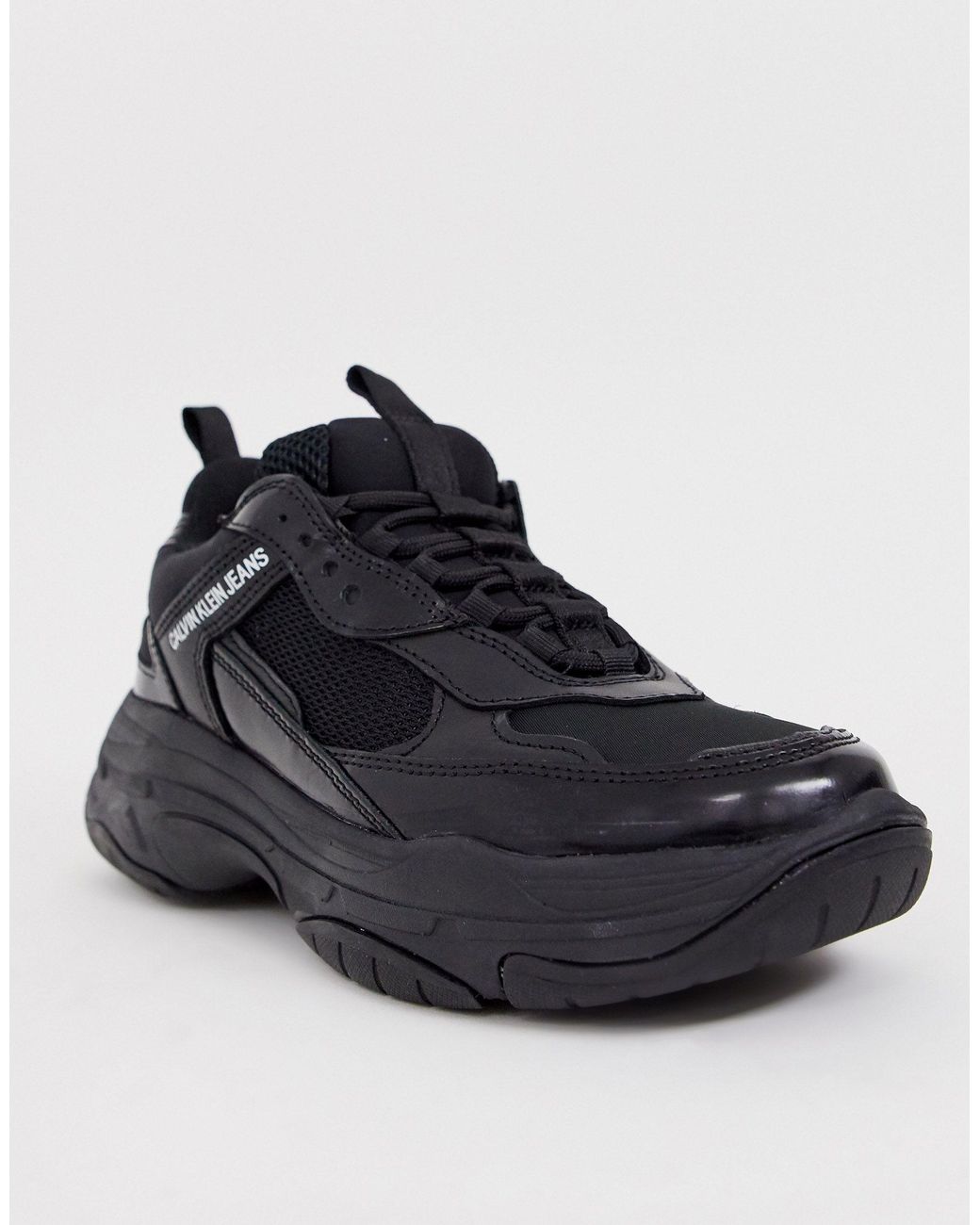 black maya calvin klein trainers