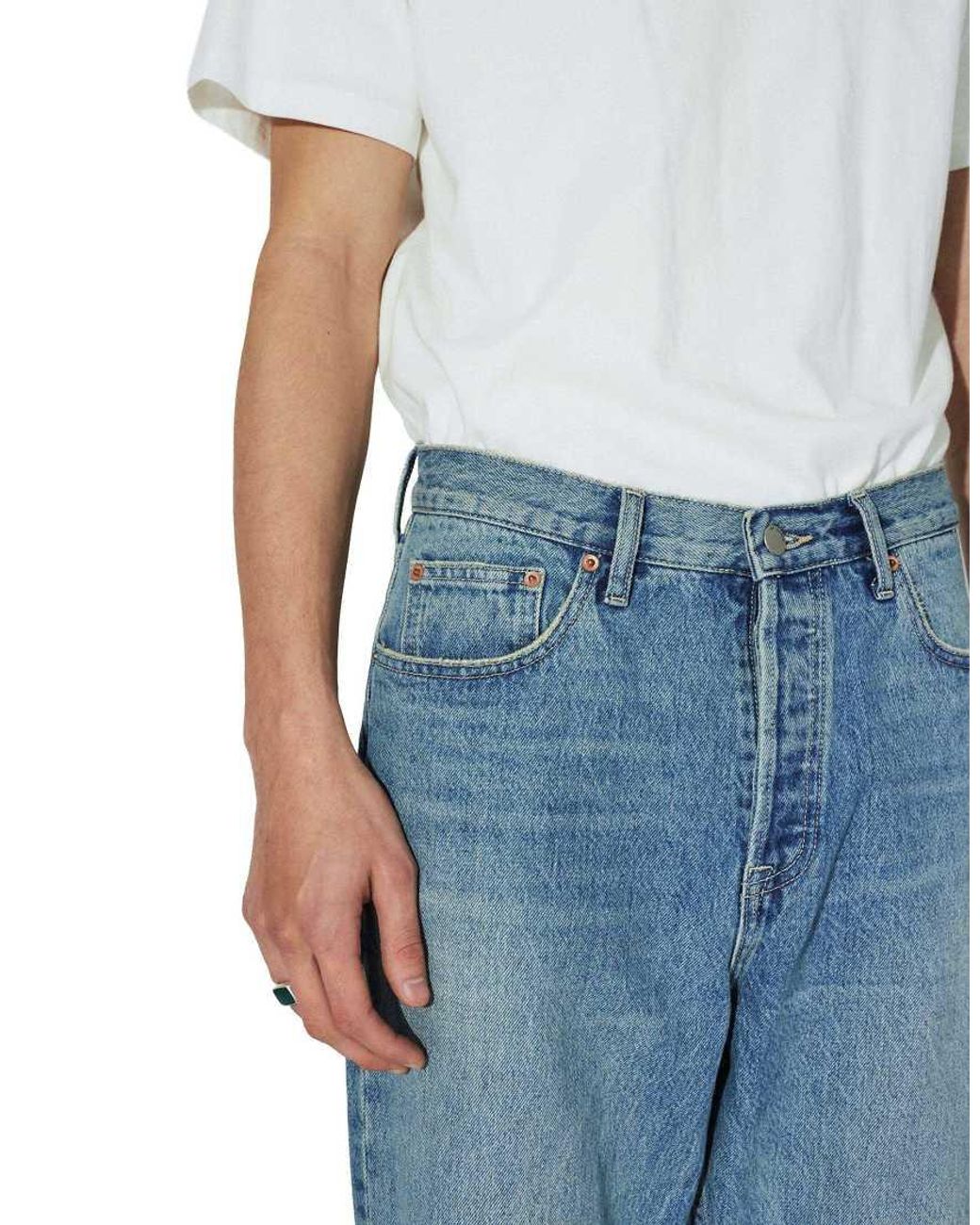 Dr. Denim Blue Rift Wide Leg Bootcut Jeans for men