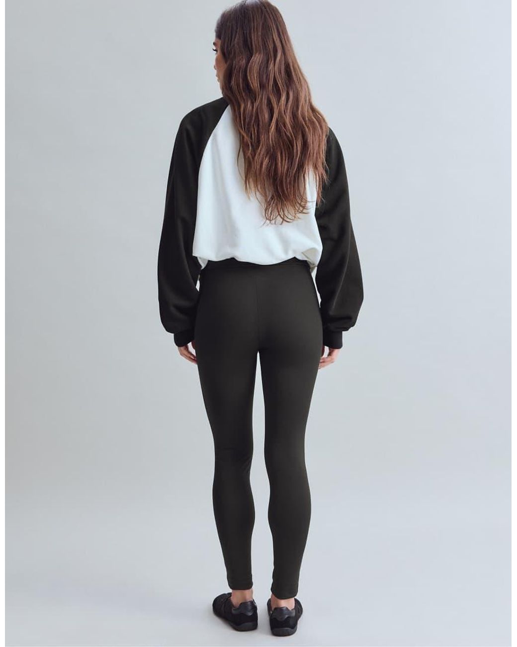 Stradivarius Black High-waist leggings With Piping