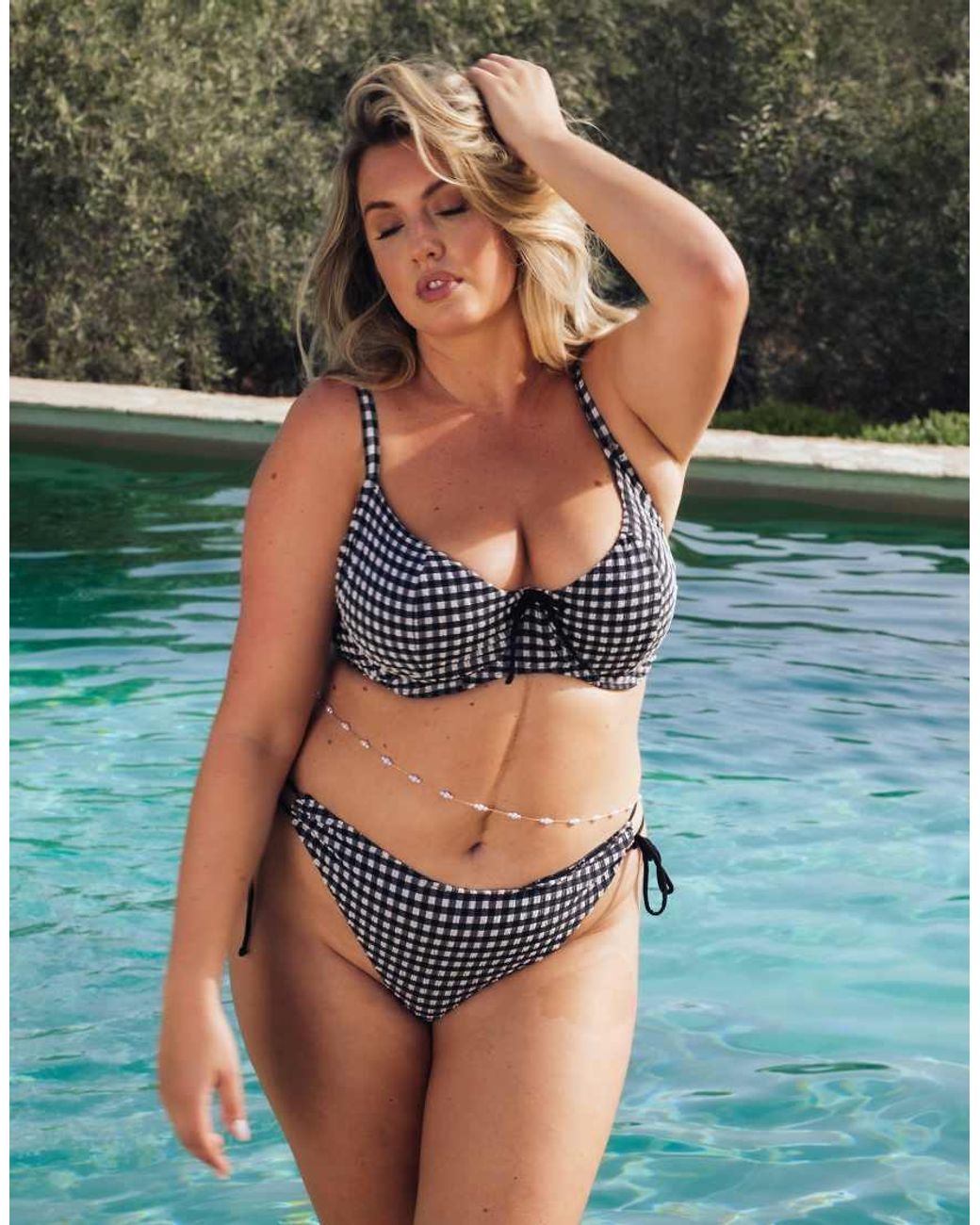 Curvy Kate Natural Holiday Gingham Tie-Side Bikini Brief